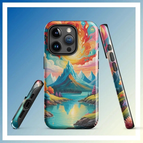 Ollie Print Fire and Water Art Tough Case for iPhone® 11, 12, 13, 14, 15