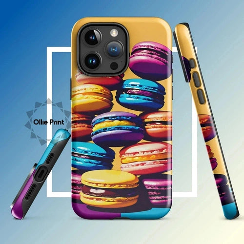 Ollieprint Delicious Macaron Tower Tough Case for iPhone® 11, 12, 13, 14, 15 - Ollie Print Designs LLC