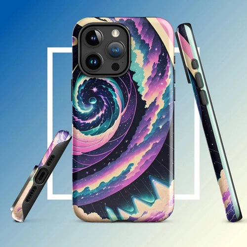 Ollie Print Purple Galaxies Artwork Tough Case for iPhone® 11, 12, 13, 14, 15 - Ollie Print Designs LLC