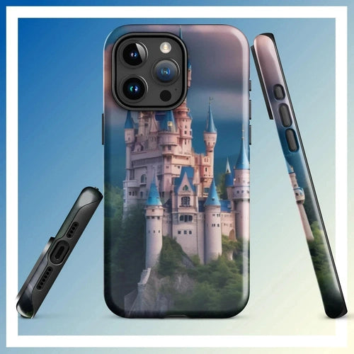 Ollieprint Surreal Castle on Hill Artwork Tough Case for iPhone® 11, 12, 13, 14, 15 - Ollie Print Designs LLC