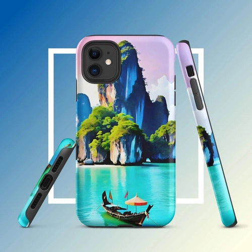 Ollieprint Thai Paradise Art Tough Case for iPhone® 11, 12, 13, 14, 15 - Ollie Print Designs LLC