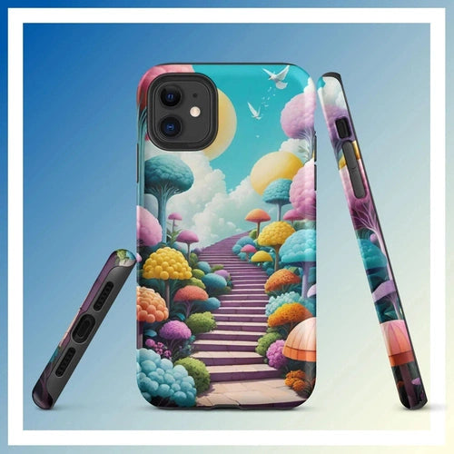 Ollieprint Stairway to the Sky Art Tough Case for iPhone® 11, 12, 13, 14, 15 - Ollie Print Designs LLC