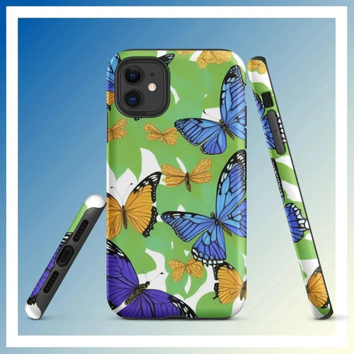 Ollieprint Butterfly Artwork Tough Case for iPhone® 11, 12, 13, 14, 15 - Ollie Print Designs LLC