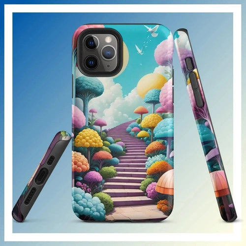 Ollieprint Stairway to the Sky Art Tough Case for iPhone® 11, 12, 13, 14, 15 - Ollie Print Designs LLC