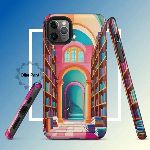 Ollieprint Enchanting Library Art Tough Case for iPhone® 11, 12, 13, 14, 15 - Ollie Print Designs LLC