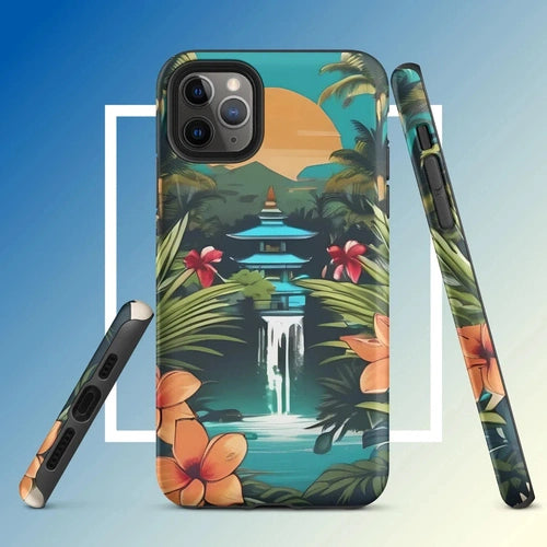 Ollieprint East Asia Paradise Artwork Tough Case for iPhone® 11, 12, 13, 14, 15 - Ollie Print Designs LLC