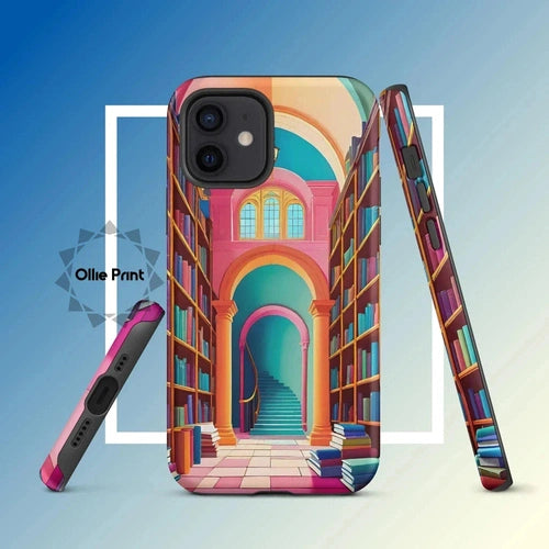 Ollieprint Enchanting Library Art Tough Case for iPhone® 11, 12, 13, 14, 15 - Ollie Print Designs LLC