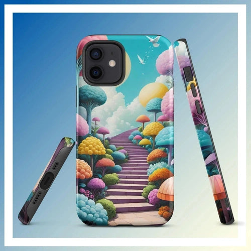 Ollieprint Stairway to the Sky Art Tough Case for iPhone® 11, 12, 13, 14, 15 - Ollie Print Designs LLC