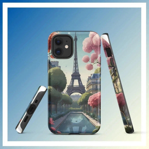 Parisian Chic: Eiffel Tower Art Tough Case for iPhone® 11 - 15 - Ollie Print Designs LLC