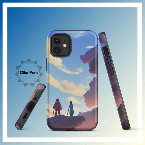 Ollieprint Anime Style Cloud Walkers Art Tough Case for iPhone® 11, 12, 13, 14, 15 - Ollie Print Designs LLC