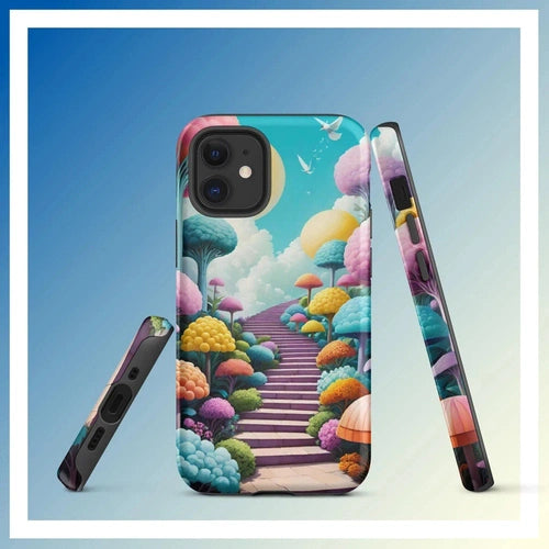 Ollieprint Stairway to the Sky Art Tough Case for iPhone® 11, 12, 13, 14, 15 - Ollie Print Designs LLC