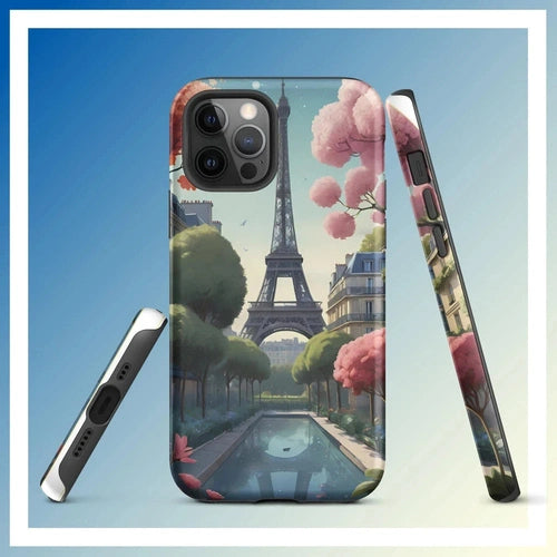 Parisian Chic: Eiffel Tower Art Tough Case for iPhone® 11 - 15 - Ollie Print Designs LLC