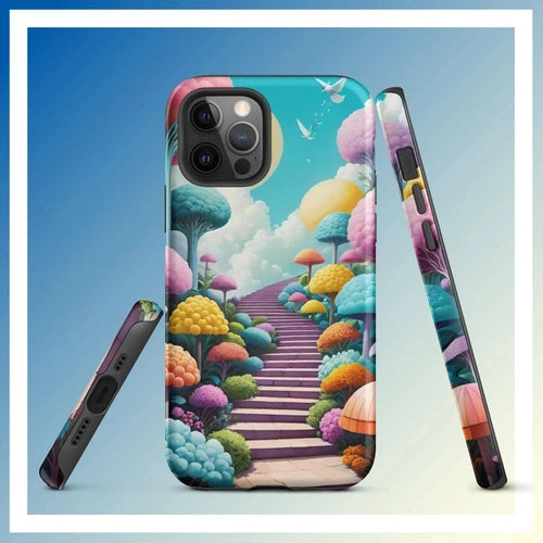 Ollieprint Stairway to the Sky Art Tough Case for iPhone® 11, 12, 13, 14, 15 - Ollie Print Designs LLC