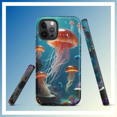 Ollieprint Jellyfish Ocean Tough Case for iPhone® 11, 12, 13, 14, 15 - Ollie Print Designs LLC