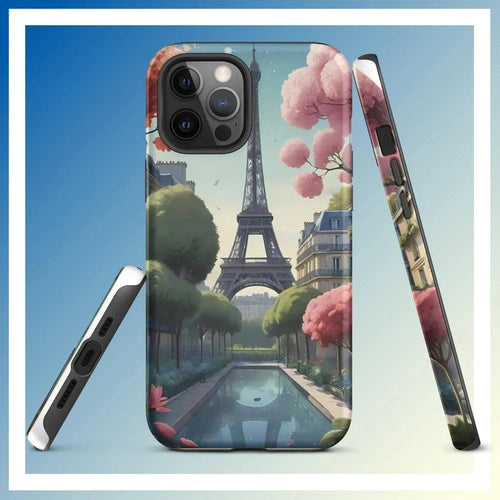 Parisian Chic: Eiffel Tower Art Tough Case for iPhone® 11 - 15 - Ollie Print Designs LLC