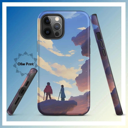 Ollieprint Anime Style Cloud Walkers Art Tough Case for iPhone® 11, 12, 13, 14, 15 - Ollie Print Designs LLC