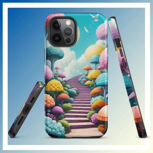 Ollieprint Stairway to the Sky Art Tough Case for iPhone® 11, 12, 13, 14, 15 - Ollie Print Designs LLC