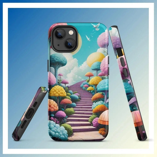 Ollieprint Stairway to the Sky Art Tough Case for iPhone® 11, 12, 13, 14, 15 - Ollie Print Designs LLC