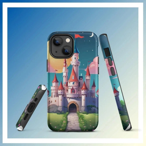 Ollieprint Fairytale Castle Artwork Tough Case for iPhone® 11, 12, 13, 14, 15 - Ollie Print Designs LLC