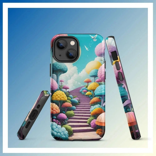 Ollieprint Stairway to the Sky Art Tough Case for iPhone® 11, 12, 13, 14, 15 - Ollie Print Designs LLC