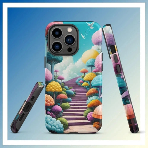 Ollieprint Stairway to the Sky Art Tough Case for iPhone® 11, 12, 13, 14, 15 - Ollie Print Designs LLC