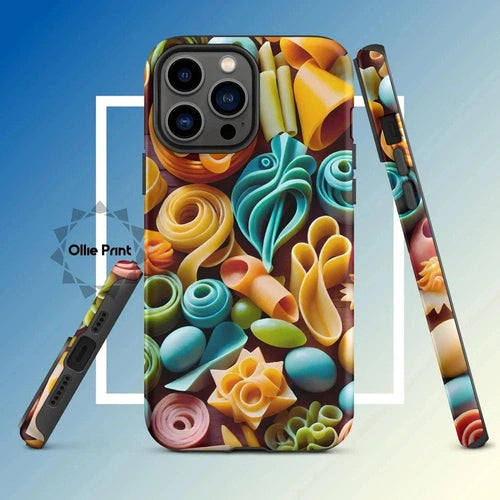 Ollieprint Pasta Shapes Art Tough Case for iPhone® - Ollie Print Designs LLC