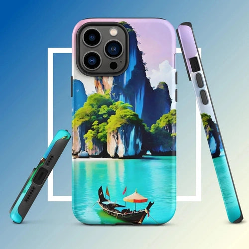 Ollieprint Thai Paradise Art Tough Case for iPhone® 11, 12, 13, 14, 15 - Ollie Print Designs LLC