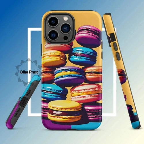 Ollieprint Delicious Macaron Tower Tough Case for iPhone® 11, 12, 13, 14, 15 - Ollie Print Designs LLC