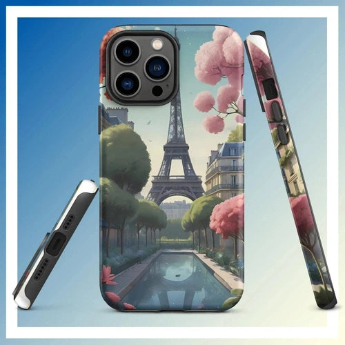 Parisian Chic: Eiffel Tower Art Tough Case for iPhone® 11 - 15 - Ollie Print Designs LLC