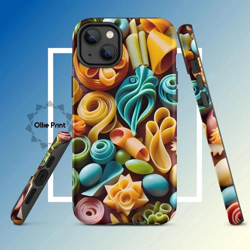 Ollieprint Pasta Shapes Art Tough Case for iPhone® - Ollie Print Designs LLC