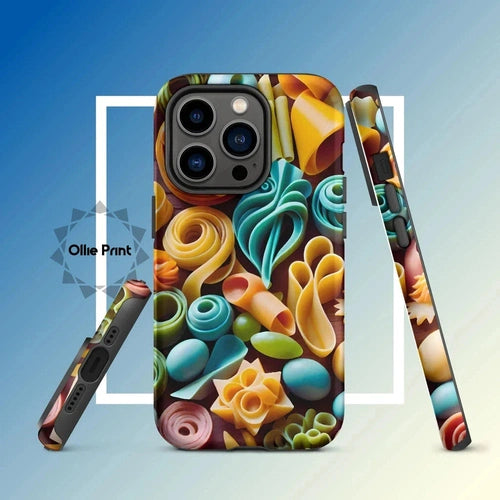 Ollieprint Pasta Shapes Art Tough Case for iPhone® - Ollie Print Designs LLC