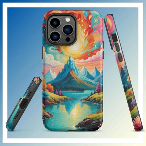 Ollie Print Fire and Water Art Tough Case for iPhone® 11, 12, 13, 14, 15