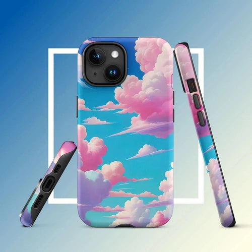 Ollieprint Cotton Candy Clouds Tough Case for iPhone® 11, 12, 13, 14, 15