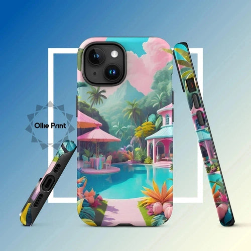 Ollieprint Pastel Pool Artwork Tough Case for iPhone® 11, 12, 13, 14, 15