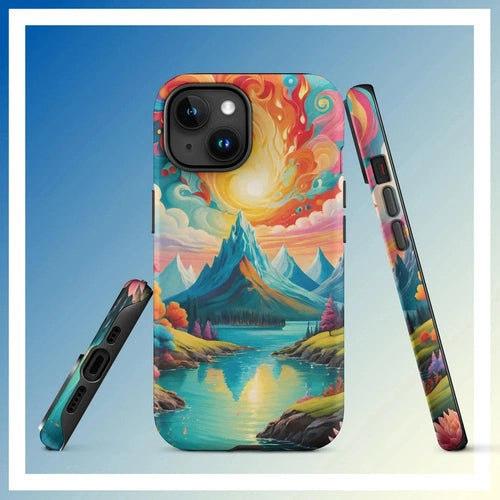 Ollie Print Fire and Water Art Tough Case for iPhone® 11, 12, 13, 14, 15