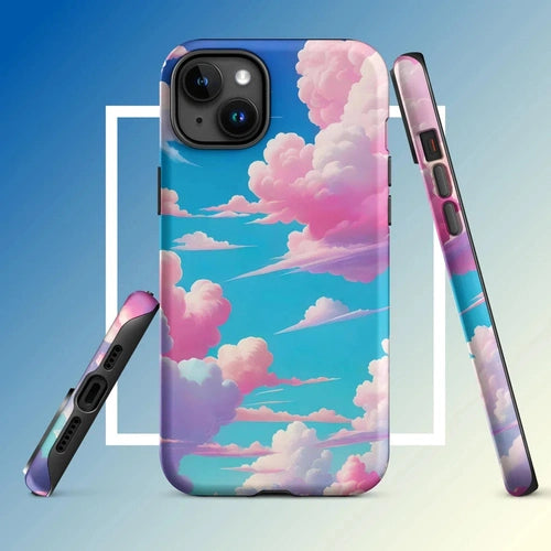 Ollieprint Cotton Candy Clouds Tough Case for iPhone® 11, 12, 13, 14, 15