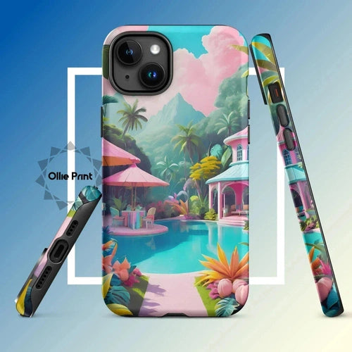 Ollieprint Pastel Pool Artwork Tough Case for iPhone® 11, 12, 13, 14, 15