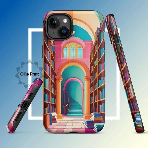 Ollieprint Enchanting Library Art Tough Case for iPhone® 11, 12, 13, 14, 15