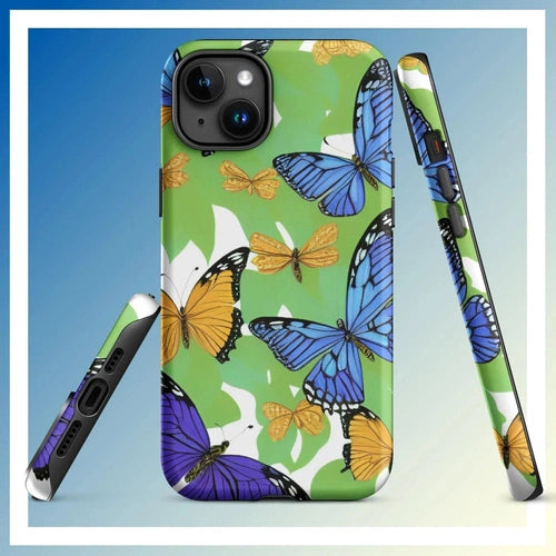 Ollieprint Butterfly Artwork Tough Case for iPhone® 11, 12, 13, 14, 15