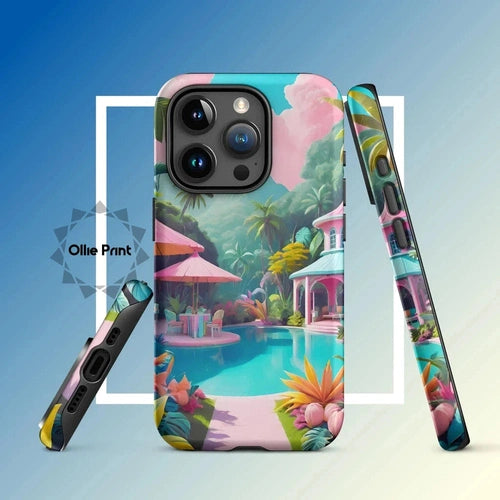 Ollieprint Pastel Pool Artwork Tough Case for iPhone® 11, 12, 13, 14, 15