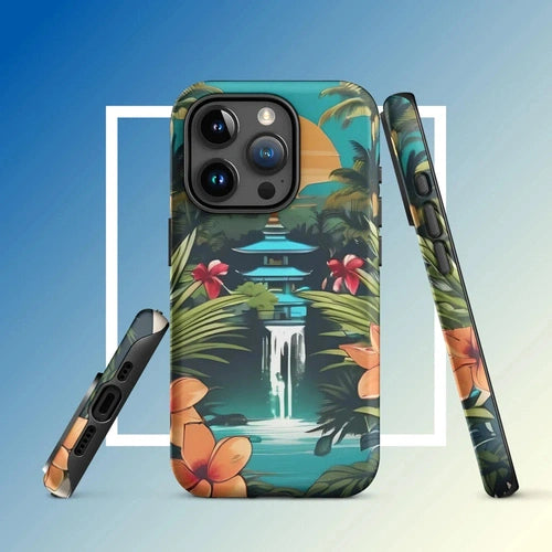 Ollieprint East Asia Paradise Artwork Tough Case for iPhone® 11, 12, 13, 14, 15