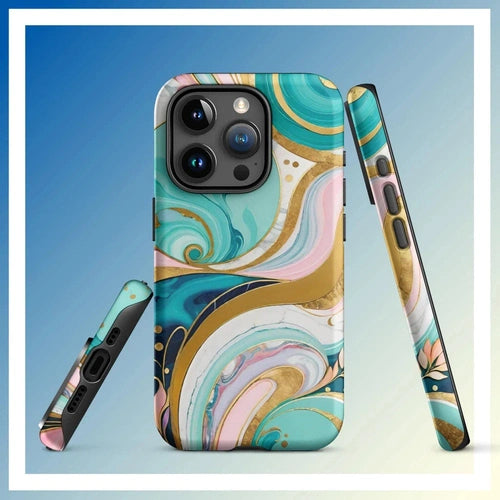 Ollie Print Marble Mosaic Tough Case for iPhone® 11, 12, 13, 14, 15