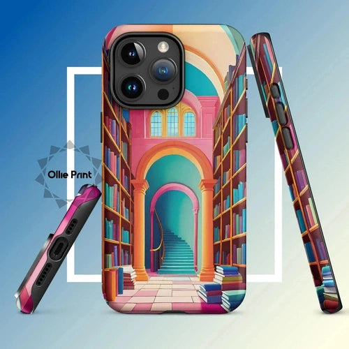 Ollieprint Enchanting Library Art Tough Case for iPhone® 11, 12, 13, 14, 15