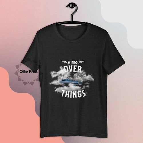 WINGS OVER THINGS Flying Pilot Tee Unisex T-shirt - Ollie Print Designs LLC