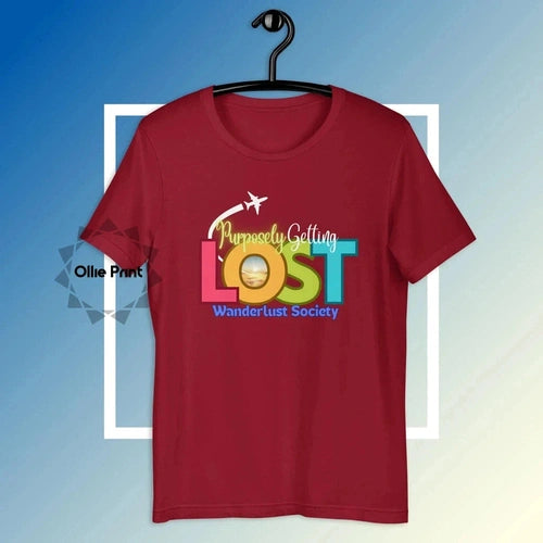 Purposely Getting LOST Traveler Wanderlust Tee T-shirt - Ollie Print Designs LLC