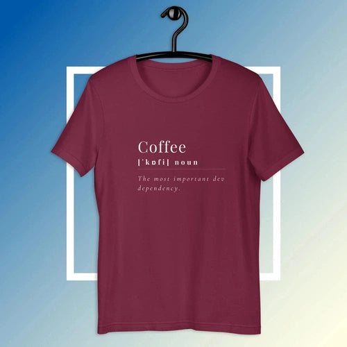 Coffee Developer Dependency Tee T-shirt - Ollie Print Designs LLC