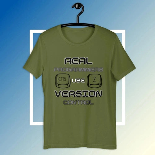 Unisex Real Programmers Use Version Control Cntrl + Z Tee T-shirt - Ollie Print Designs LLC