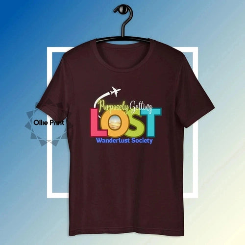 Purposely Getting LOST Traveler Wanderlust Tee T-shirt - Ollie Print Designs LLC