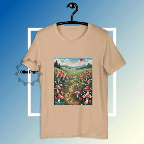 Let's Get Mushy Mushroom Love Nature Tee T-Shirt Unisex - Ollie Print Designs LLC