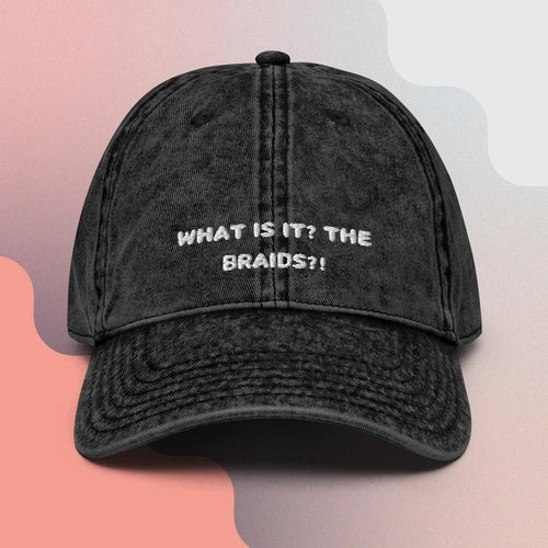 What is It The Braids? Kendrick Lamar Vintage Cotton Twill Cap - Ollie Print Designs LLC